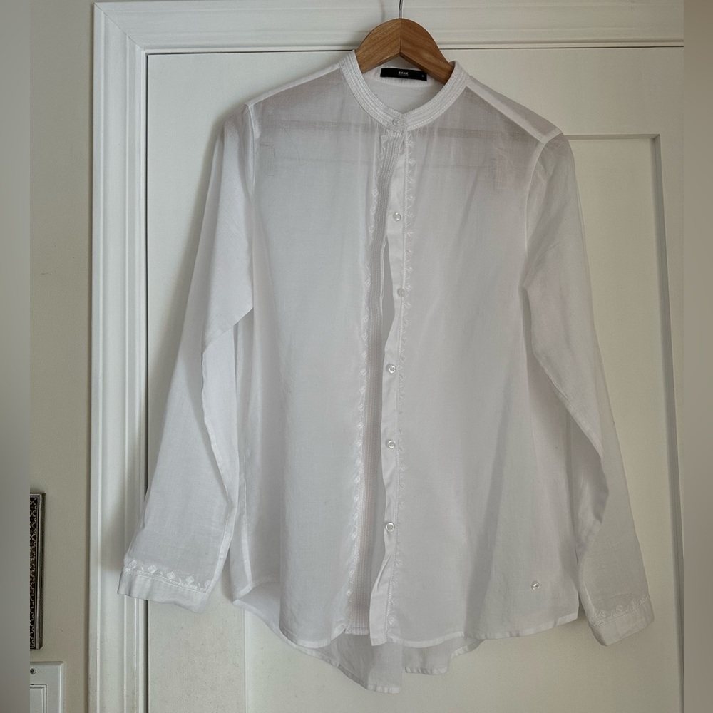 Brax White Blouse Size US8